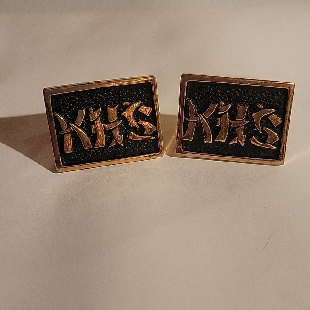 Mens  Vintage Inital KHS in  Oriental Script Cuff links